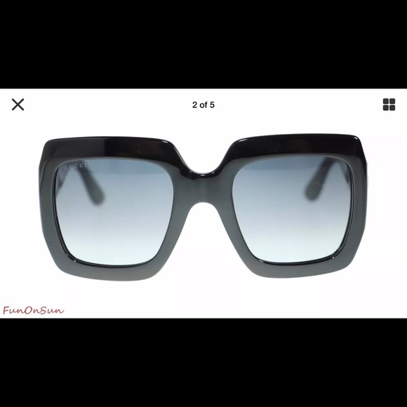 Gucci GG0053S Black Women’s Oversize Sunglasses - Picture 2 of 5